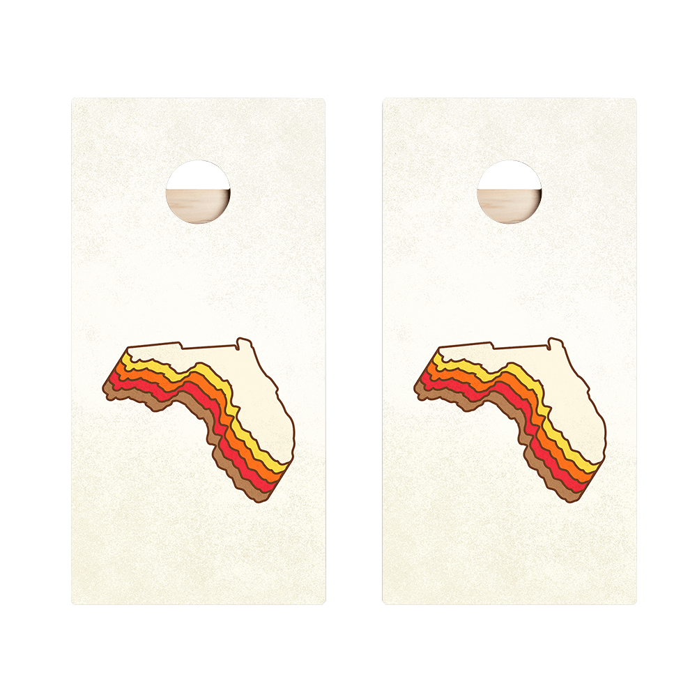 Retro Florida Star Cornhole Boards, - American Cornhole Association
