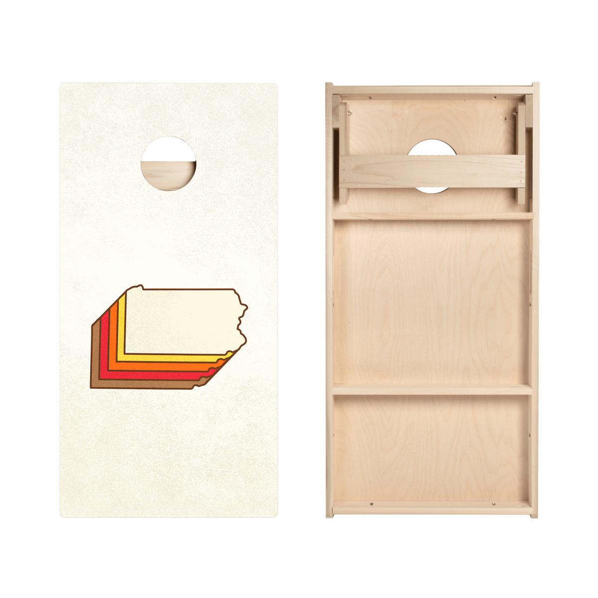 Retro Pennsylvania Star Cornhole Boards - ACA - 000363 | American Cornhole Association