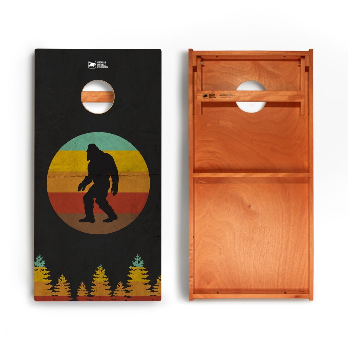Retro Sasquatch Backyard 2400 Cornhole Boards - WACA-000193 | American Cornhole Association