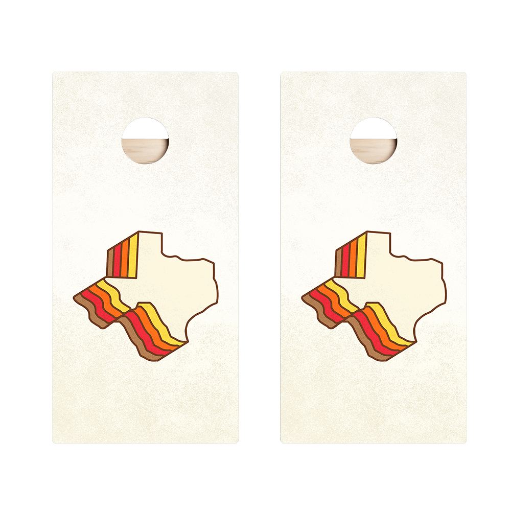Retro Texas Star Cornhole Boards - ACA - 000364 | American Cornhole Association