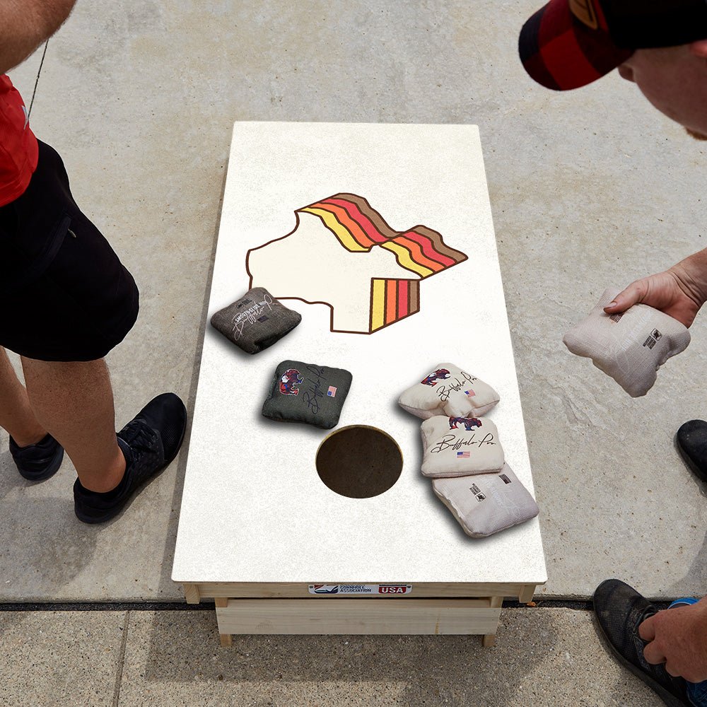 Retro Texas Star Cornhole Boards - ACA - 000364 | American Cornhole Association