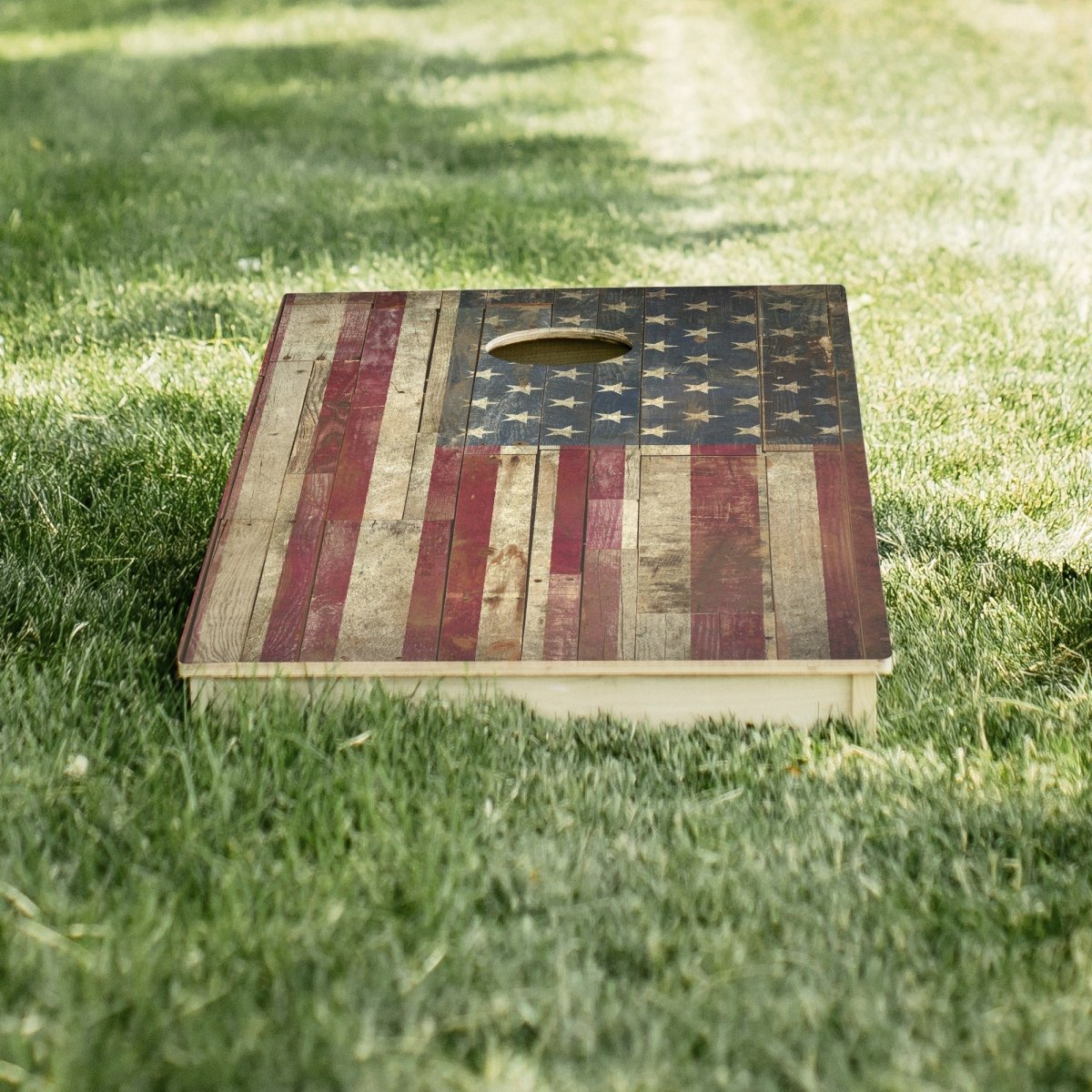 Rustic United States Flag Star 2x4 Regulation Cornhole Bundle -  | American Cornhole Association