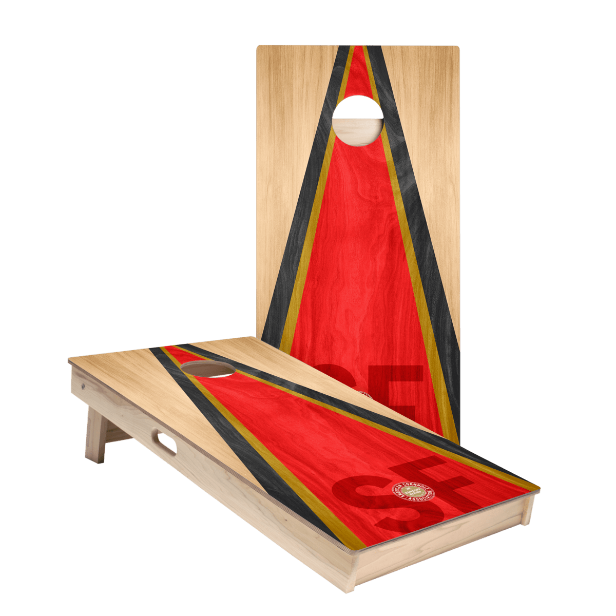 San Francisco Football Gameday Classic Triangle Star Cornhole Boards, - American Cornhole Association