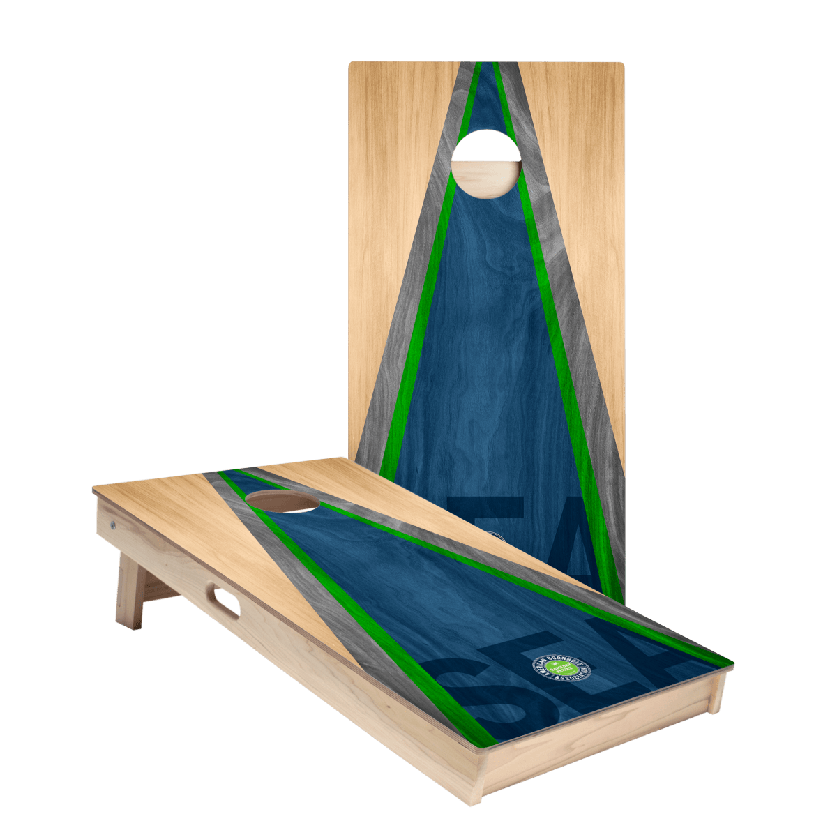 Seattle Football Gameday Classic Triangle Star Cornhole Boards, - American Cornhole Association