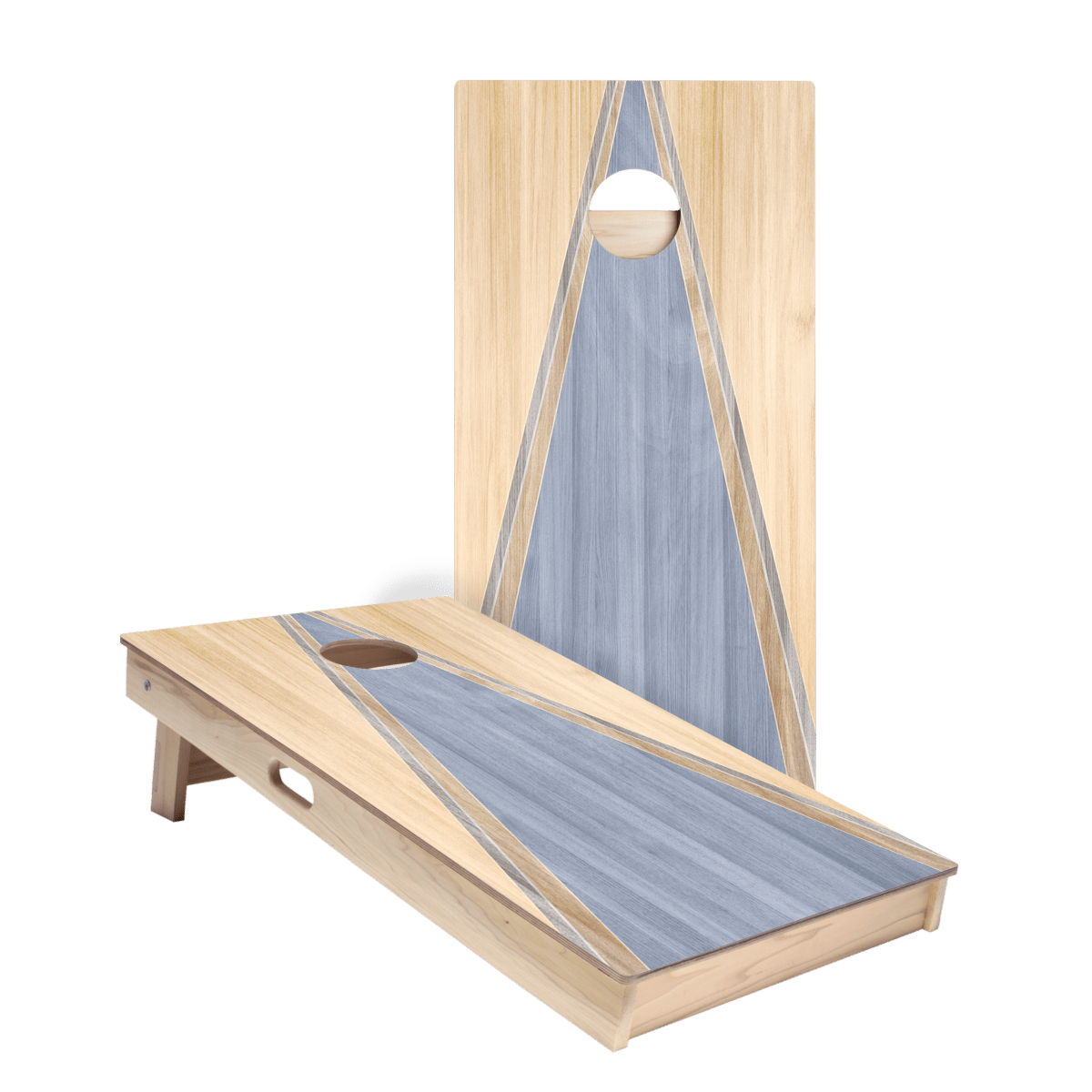 Sky Blue Classic Triangle Star Cornhole Boards, - American Cornhole Association