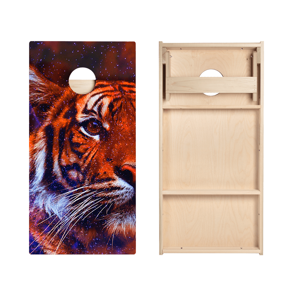 Space Tiger Star Cornhole Boards, - American Cornhole Association