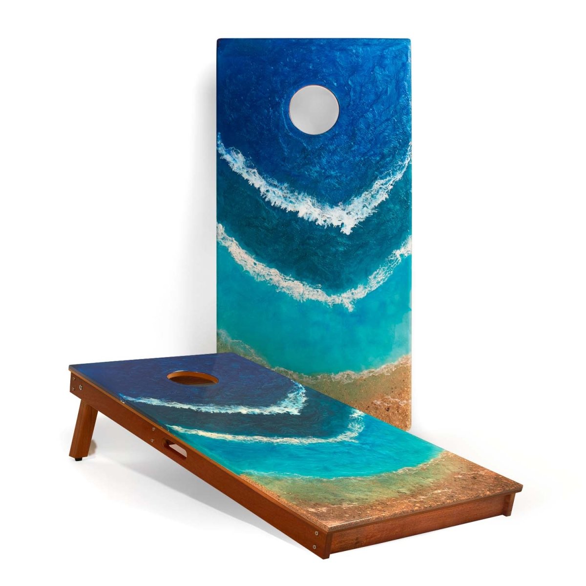 Studio Series Beach Resin 2x4 Cornhole Boards - EGCH24R-03 | American Cornhole Association