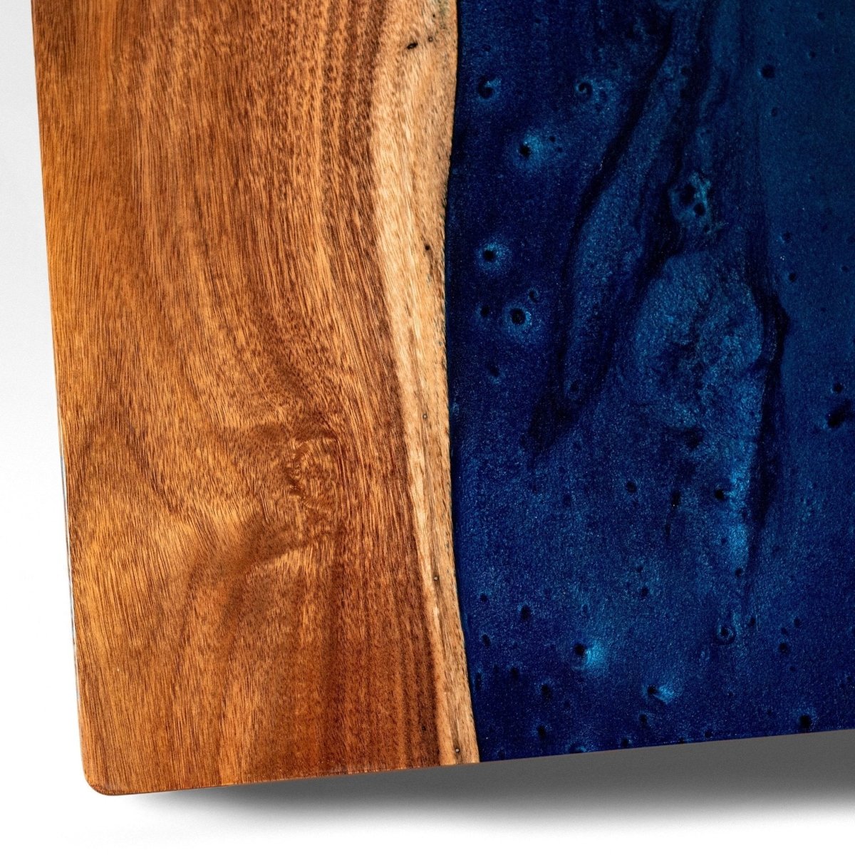 Studio Series Live Edge Resin 2x4 Cornhole Boards | River Collection - Blue Pearl EGCH24RLE-00 | American Cornhole Association