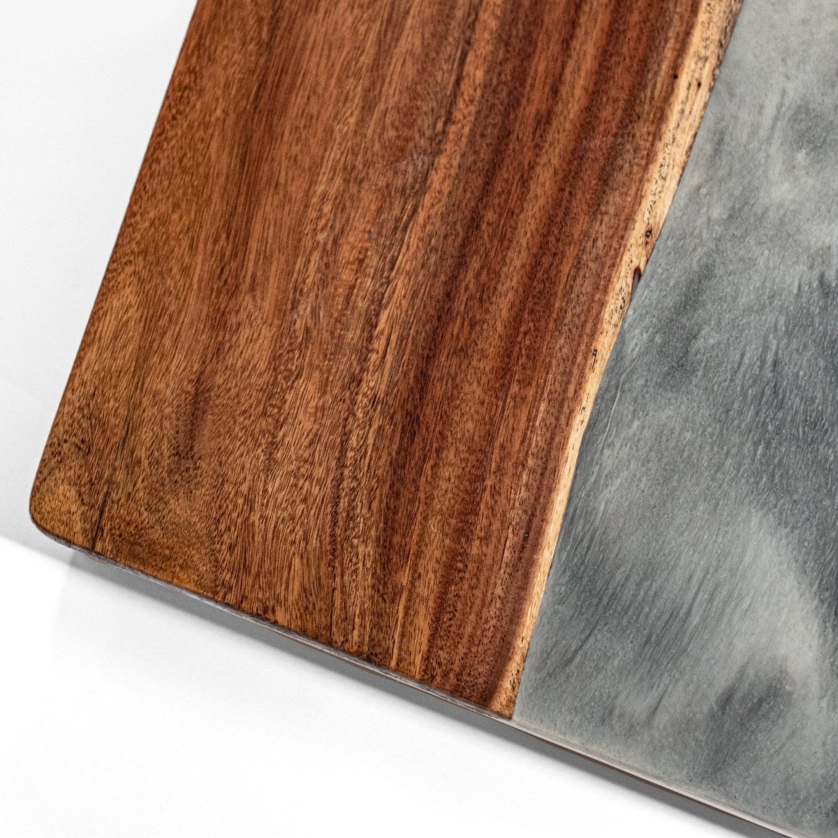 Studio Series Live Edge Resin 2x4 Cornhole Boards | River Collection - Gray Stone EGCH24RLE-10 | American Cornhole Association