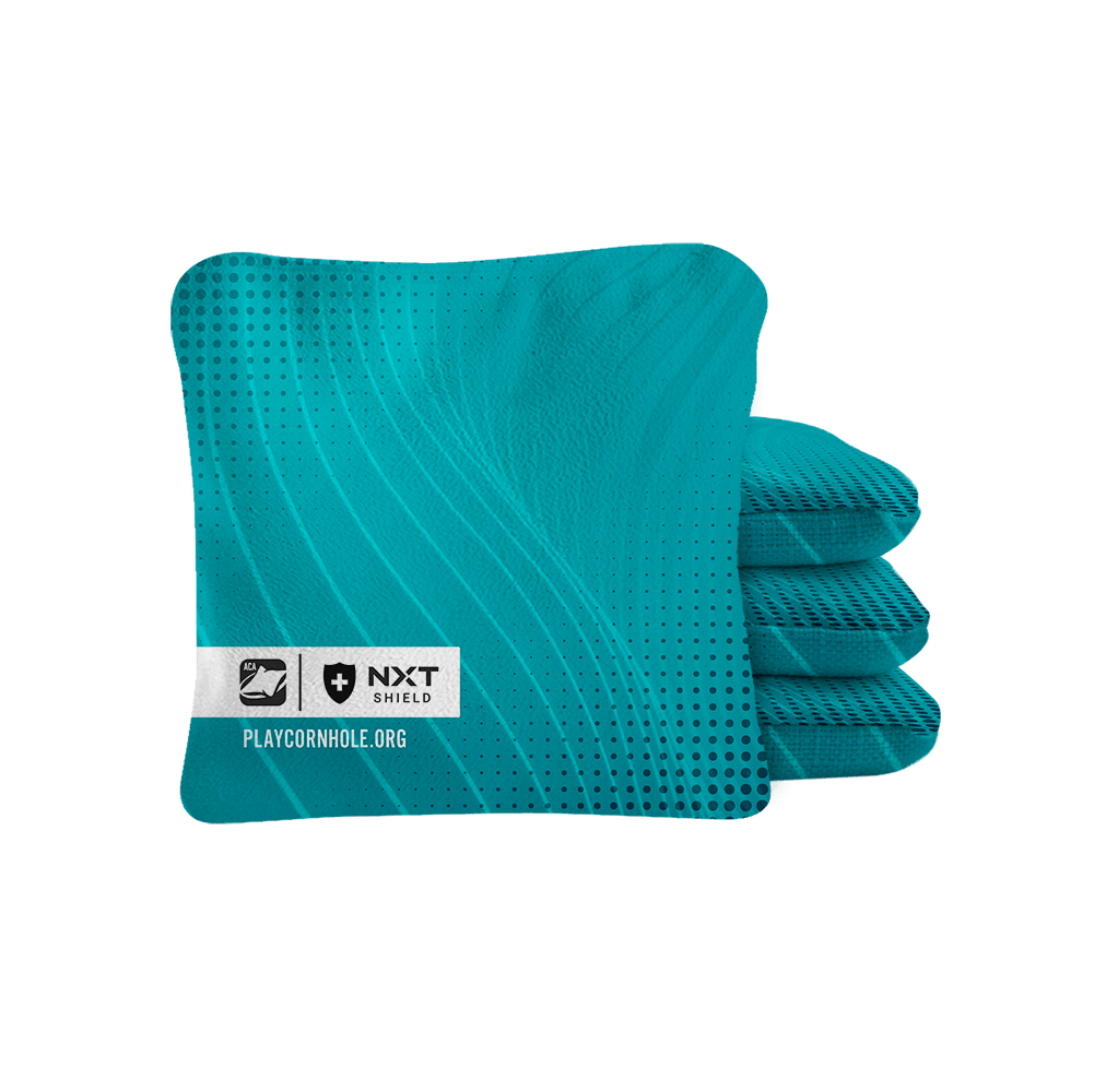 Teal NXT Shield Cornhole Bags, - American Cornhole Association