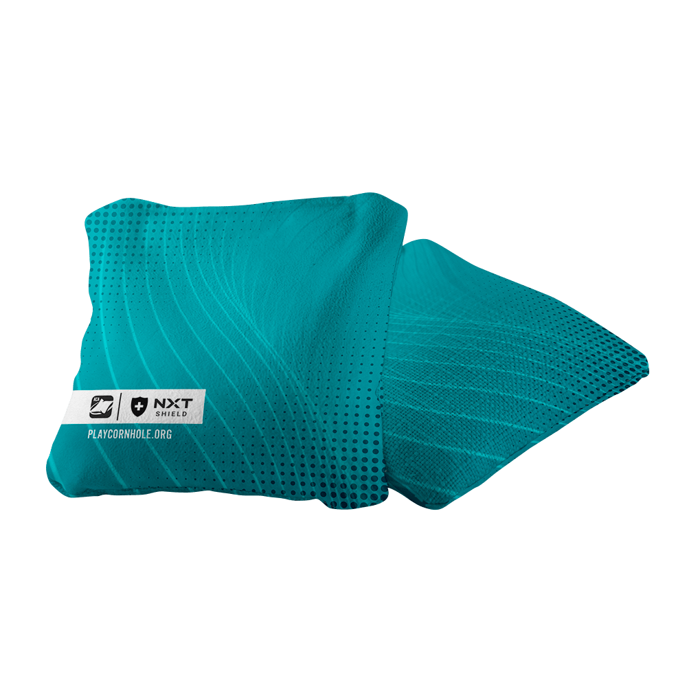 Teal NXT Shield Cornhole Bags, - American Cornhole Association
