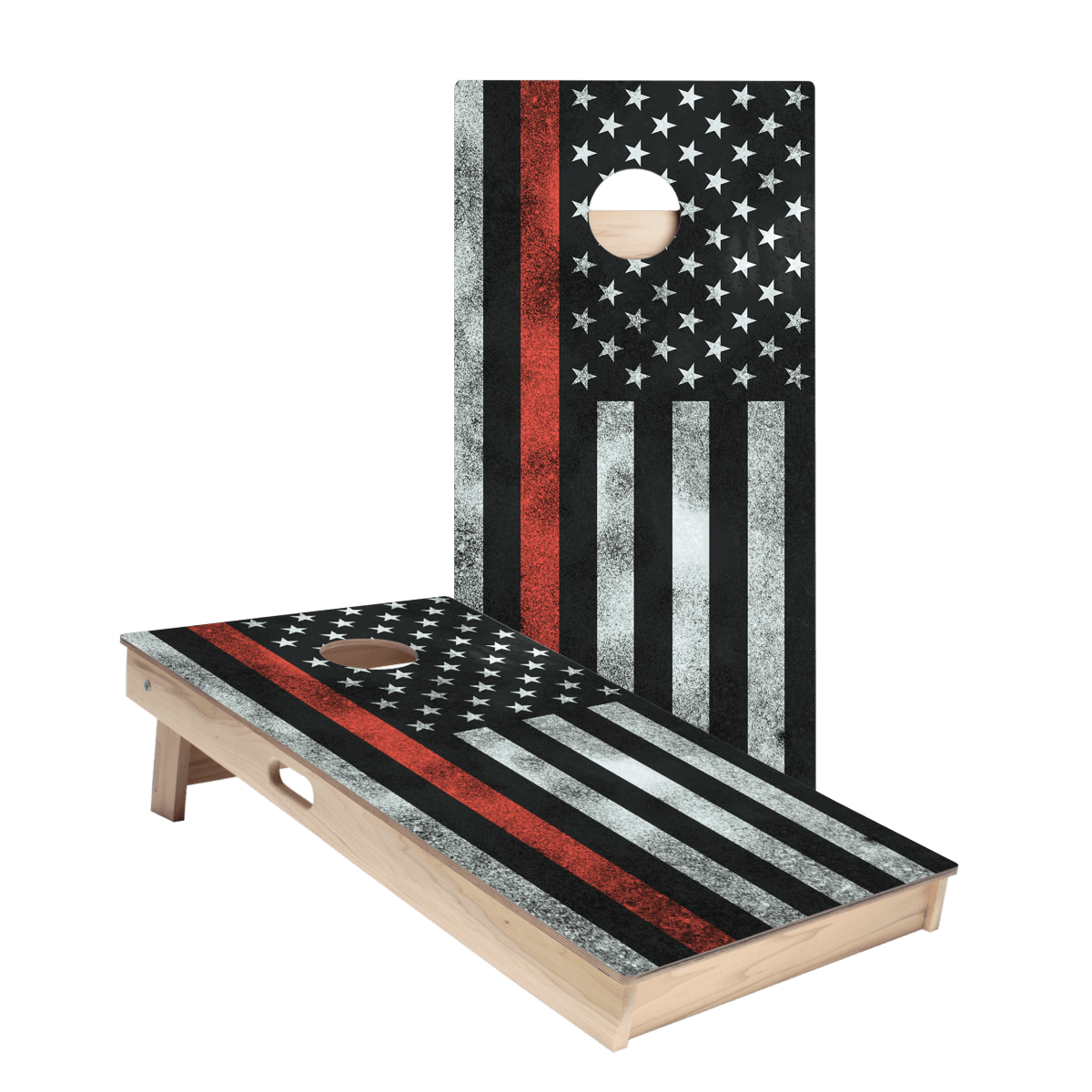 Thin Red Line Star Cornhole Boards, - American Cornhole Association