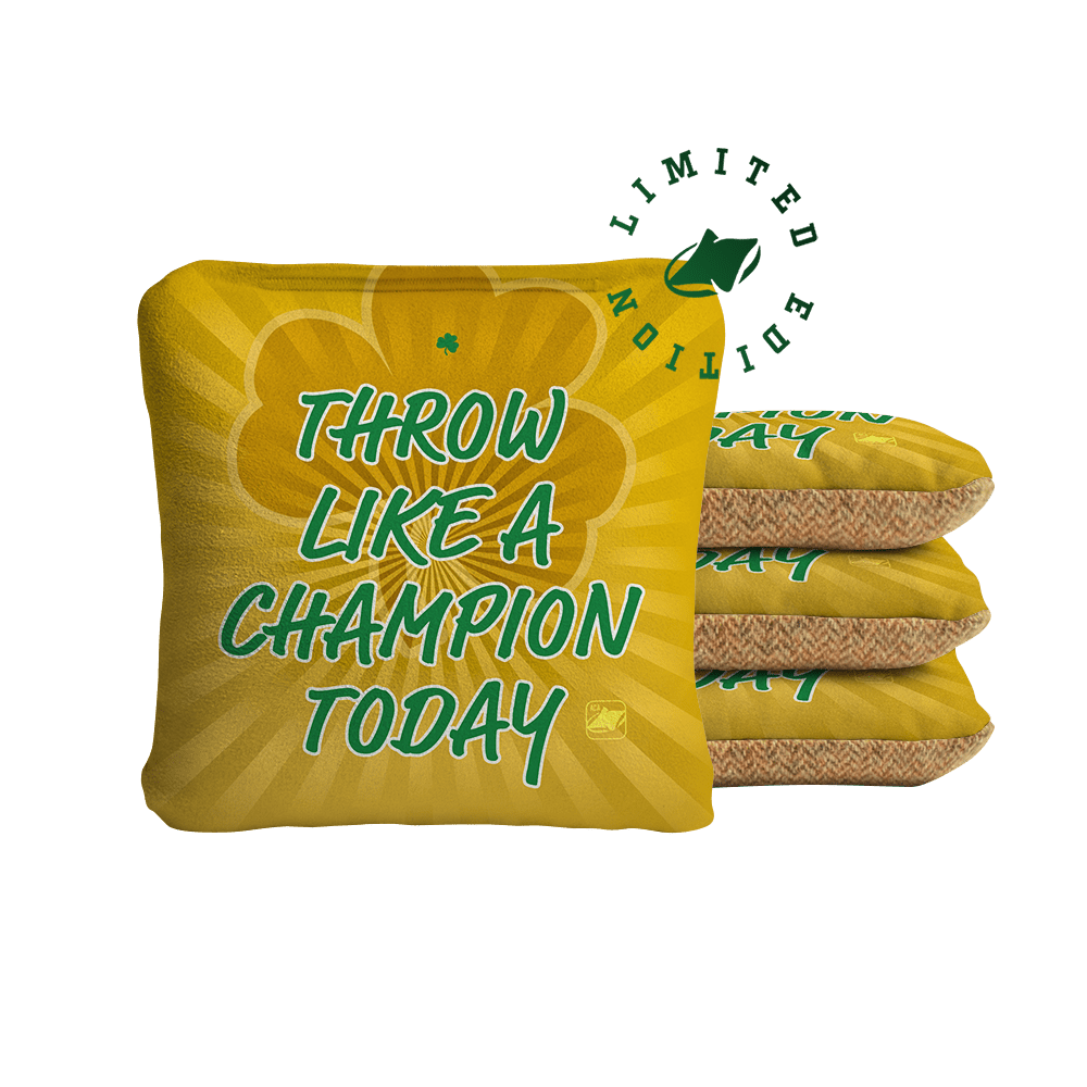 Throw Like a Champion Limited Edition Synergy Soft Cornhole Bags | 03.26 DROP - Gold 107041-130 | American Cornhole Association