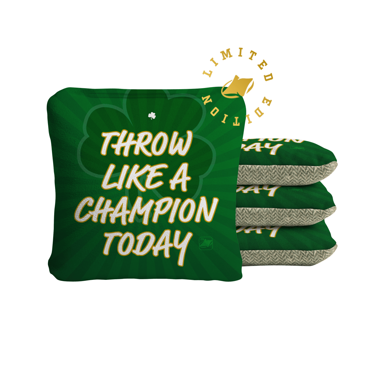 Throw Like a Champion Limited Edition Synergy Soft Cornhole Bags | 03.26 DROP - Green 107041-129 | American Cornhole Association