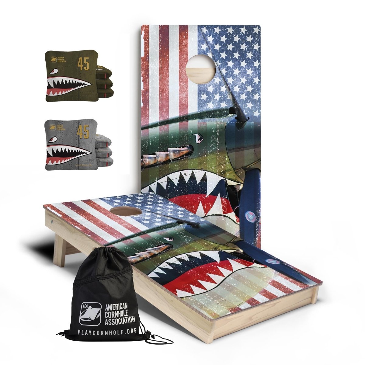 Vintage Bomber Signature Cornhole Set with Pro Bags -  | American Cornhole Association