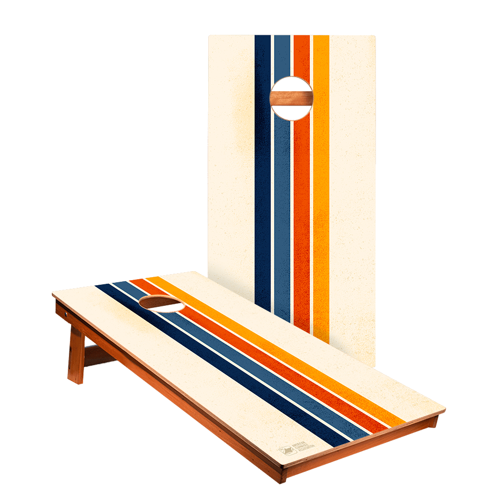 Vintage Stripes Backyard 2400 Cornhole Boards - WACA-000416 | American Cornhole Association