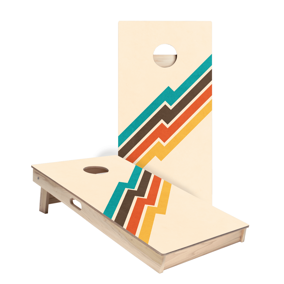 Vintage Zig Zags Star Cornhole Boards, - American Cornhole Association