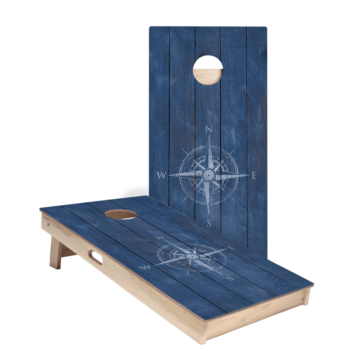 Weathered Wood Compass Star Cornhole Boards, - American Cornhole Association