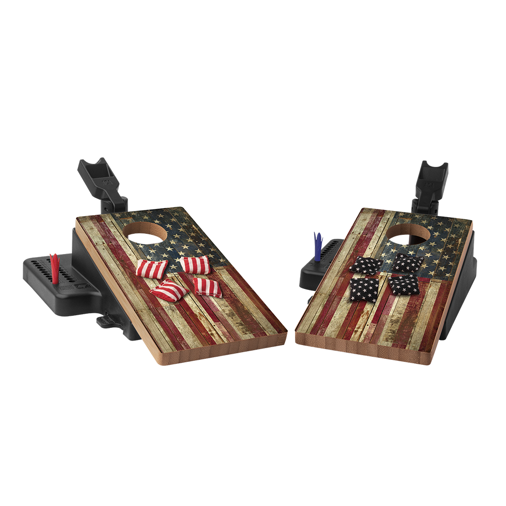 American Flag Double Chuck Mini Cornhole Tabletop Game