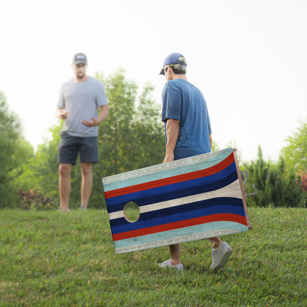 American Moto Curved Sig Pro Cornhole Boards