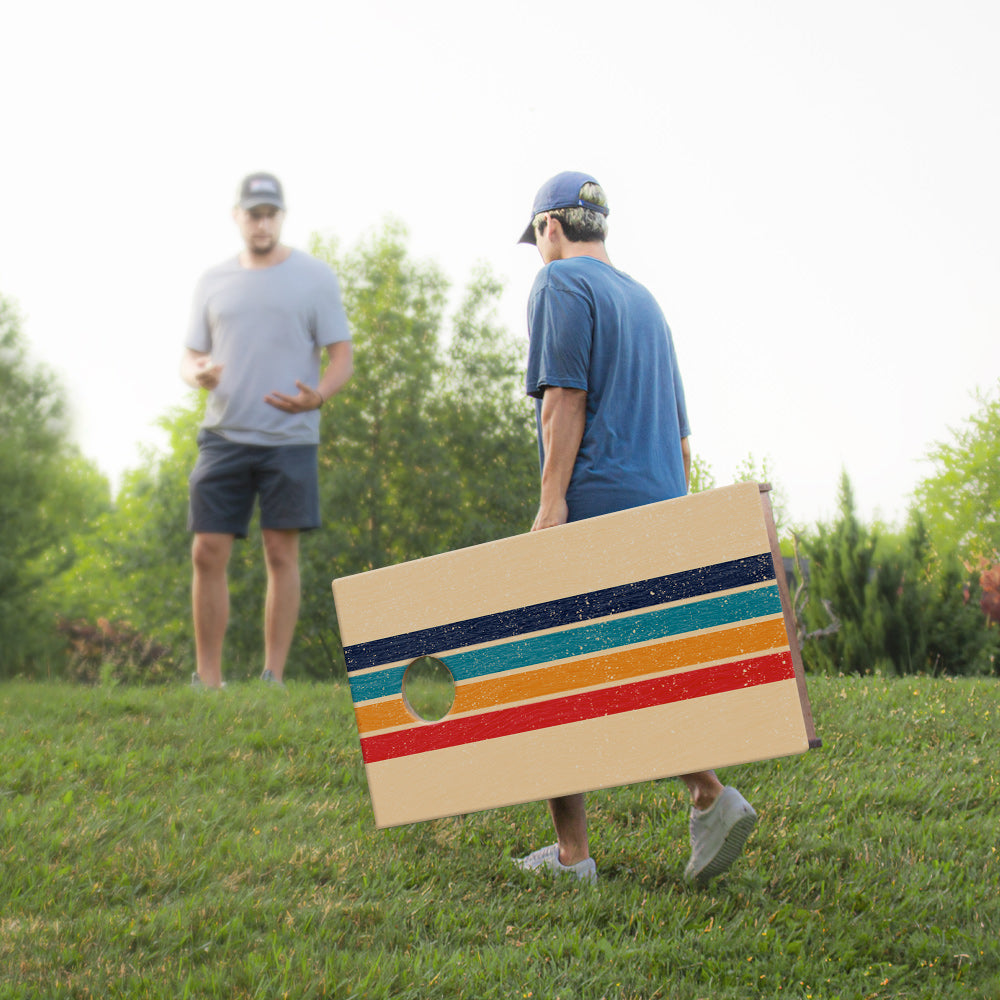 Retro Stripes Sig Pro Cornhole Boards