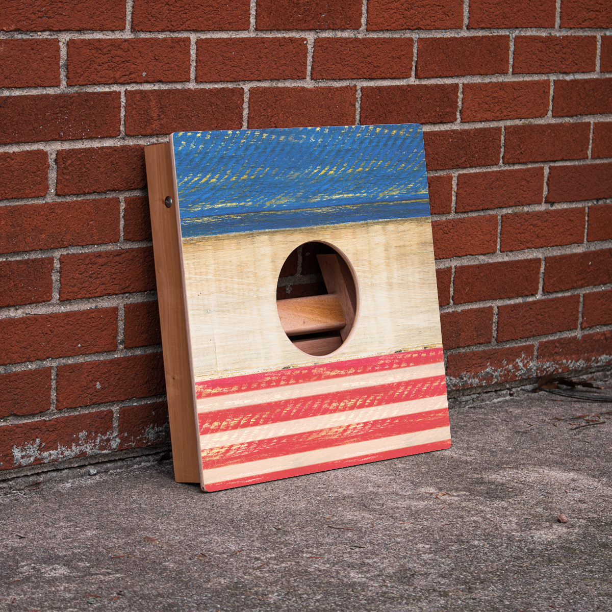 Patriotic Stripes Cornhole Airmail Box