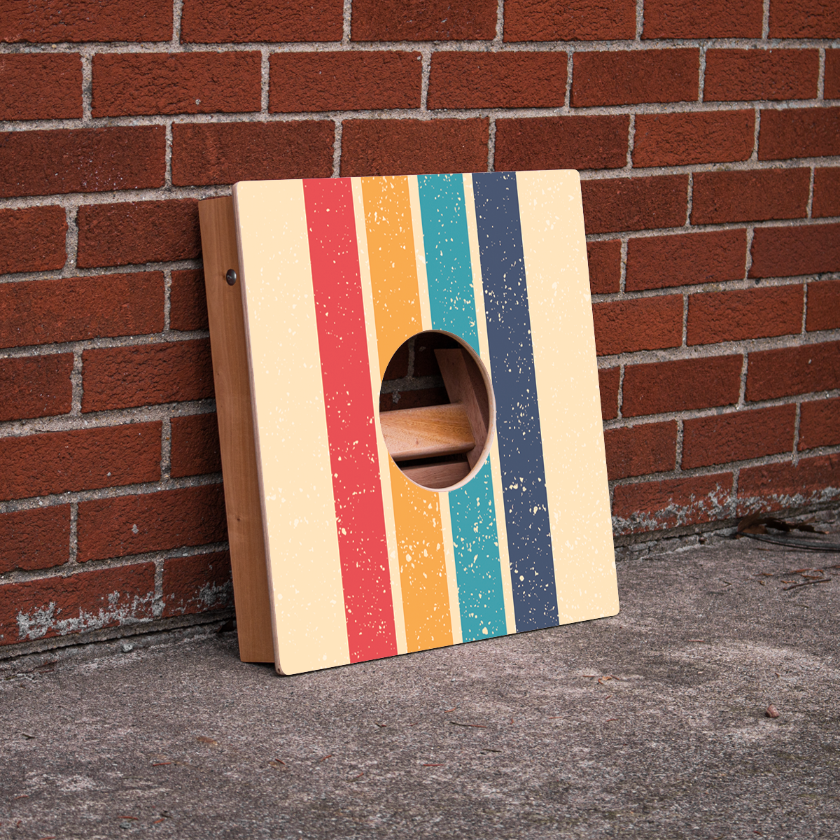 Retro Stripes Cornhole Airmail Box