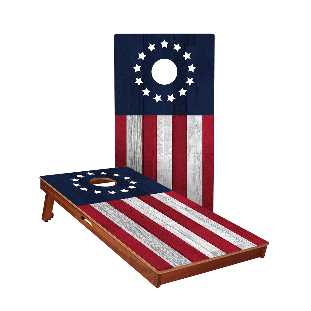 Betsy Ross Flag Sig Pro Cornhole Boards, - American Cornhole Association