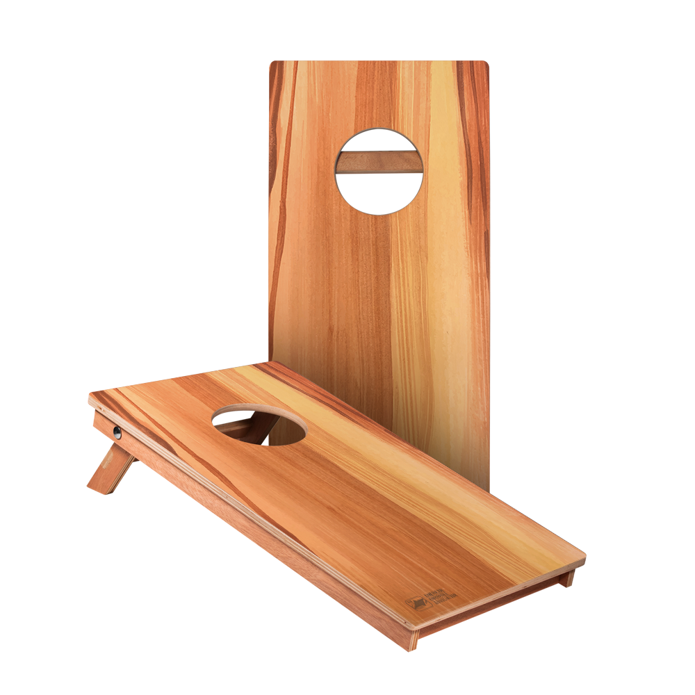 Raw Wood Panel Backyard 1x2 ft Cornhole Boards