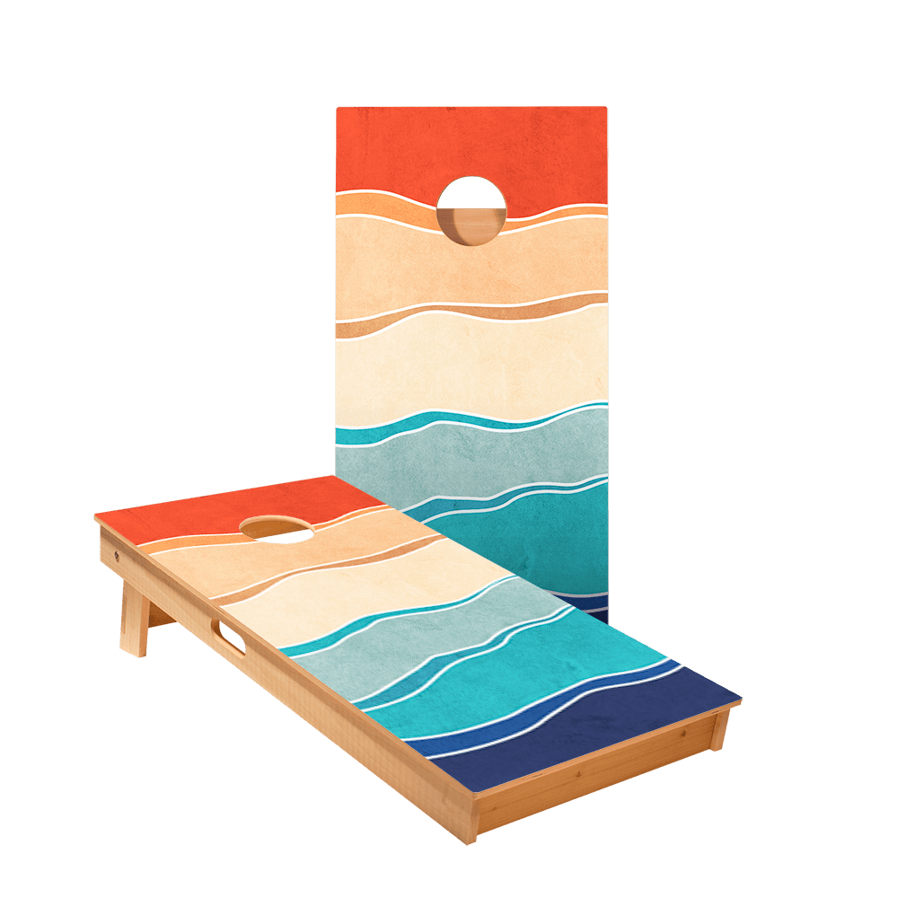 Multi - Color Waves Star Cornhole Boards, - American Cornhole Association