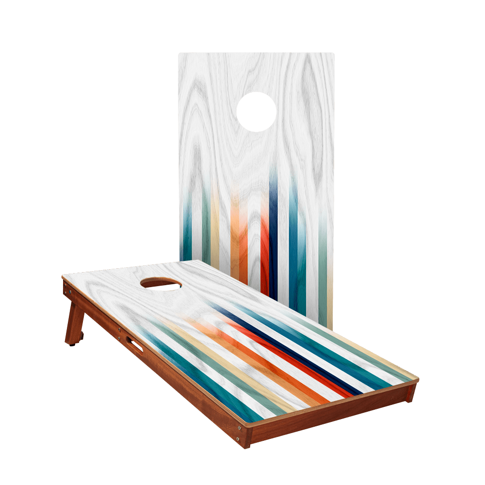 Multi Faded Stripes Sig Pro Cornhole Boards, - American Cornhole Association