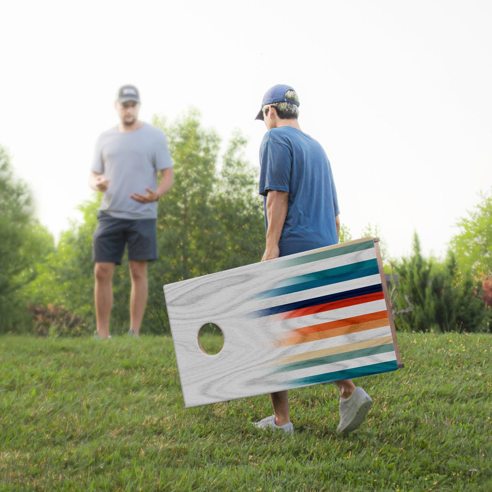 Multi Faded Stripes Sig Pro Cornhole Boards, - American Cornhole Association