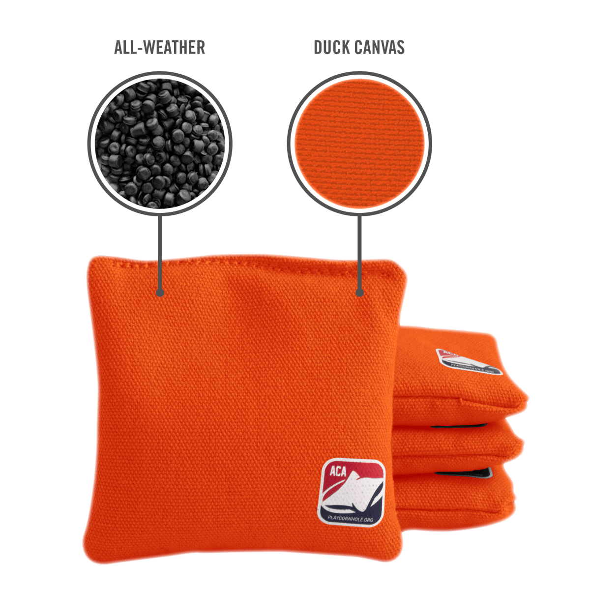 Orange Daily 44x Cornhole Bags - American Cornhole Association