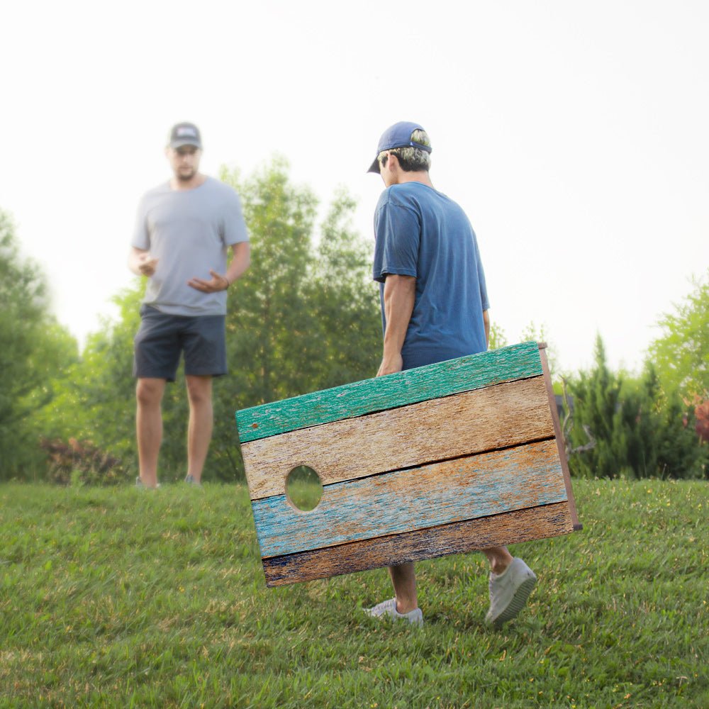 Painted Beach Wood Sig Pro Cornhole Boards, - American Cornhole Association