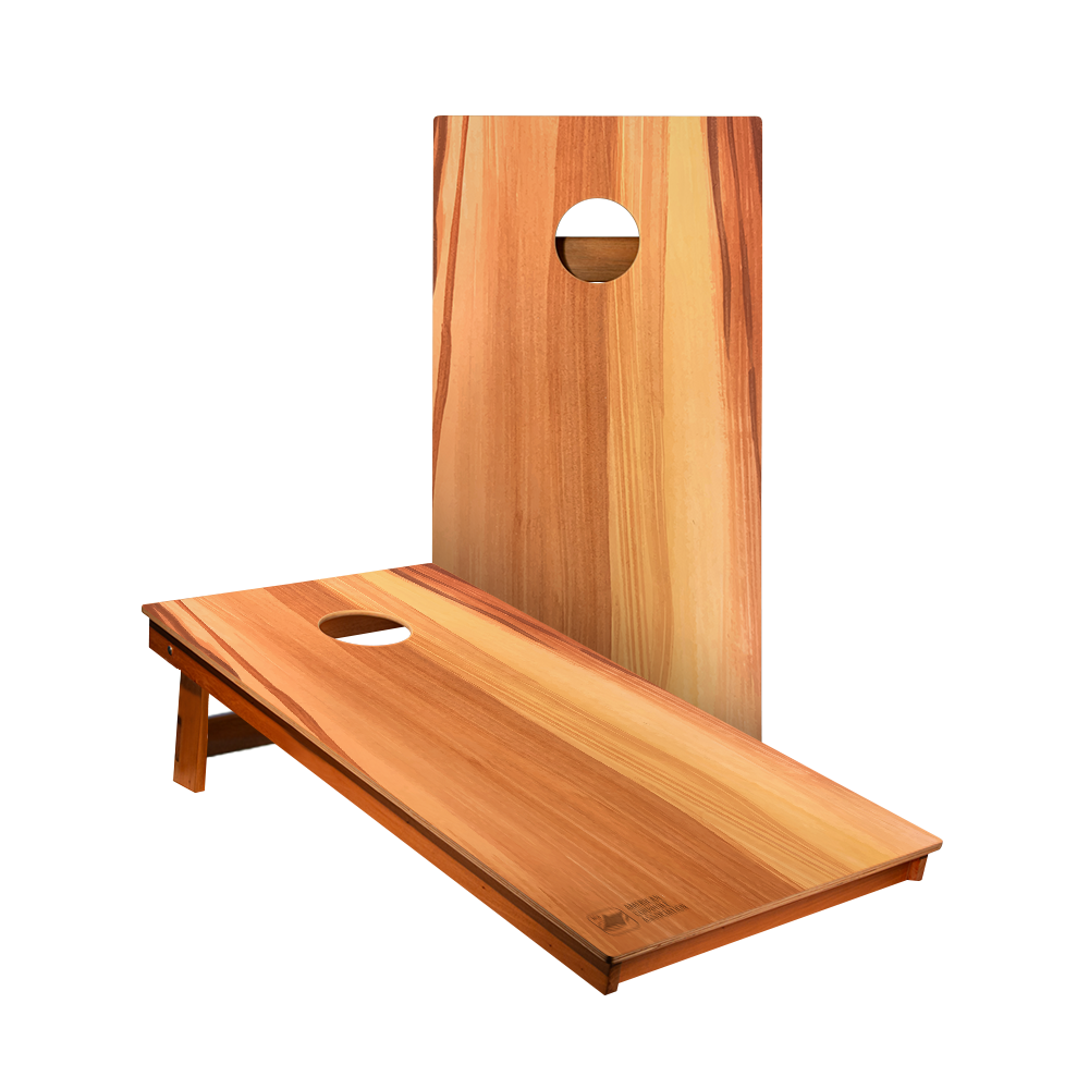 Raw Wood Panel Backyard 2400 Cornhole Boards