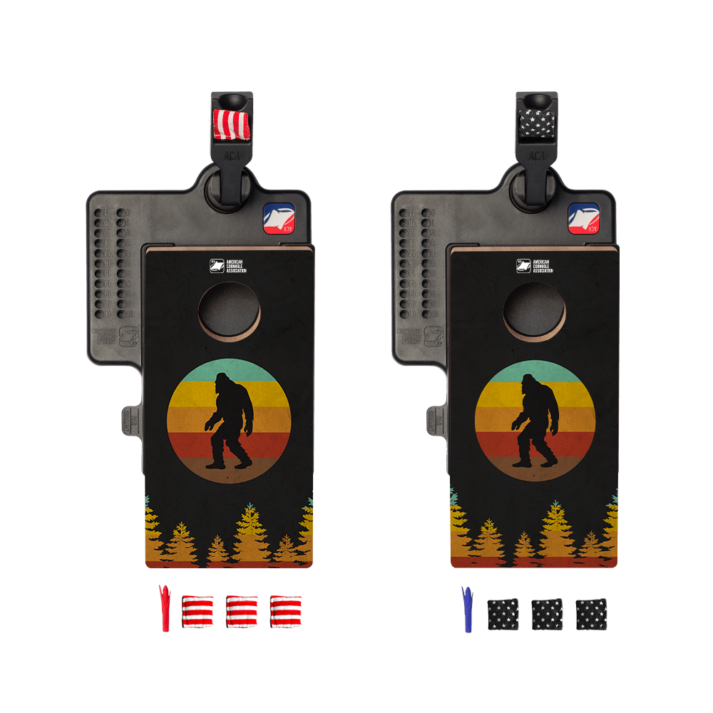 Retro Sasquatch Double Chuck Mini Cornhole Tabletop Game - 105790 - 46 | American Cornhole Association
