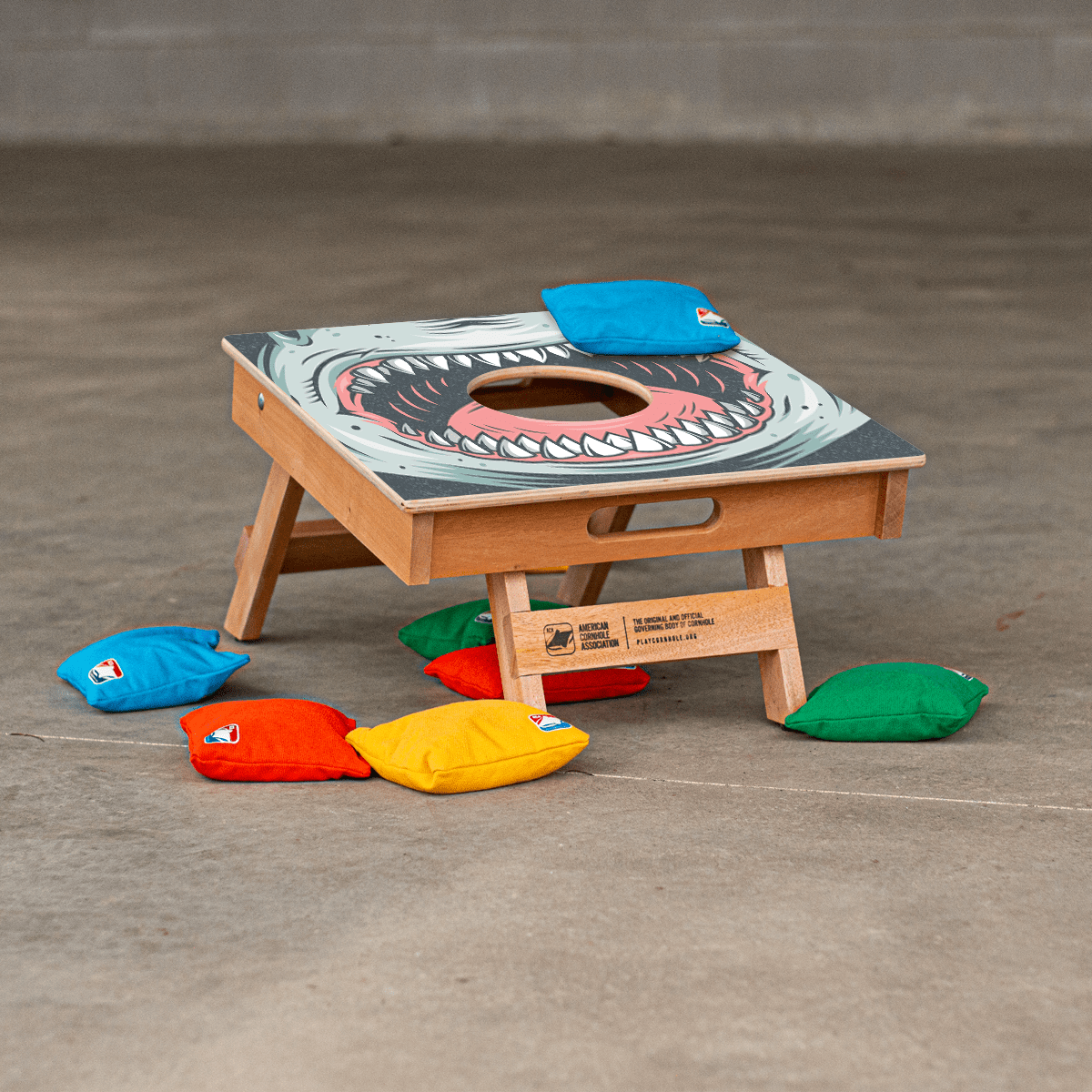 Shark Mouth Cornhole Airmail Box, - American Cornhole Association
