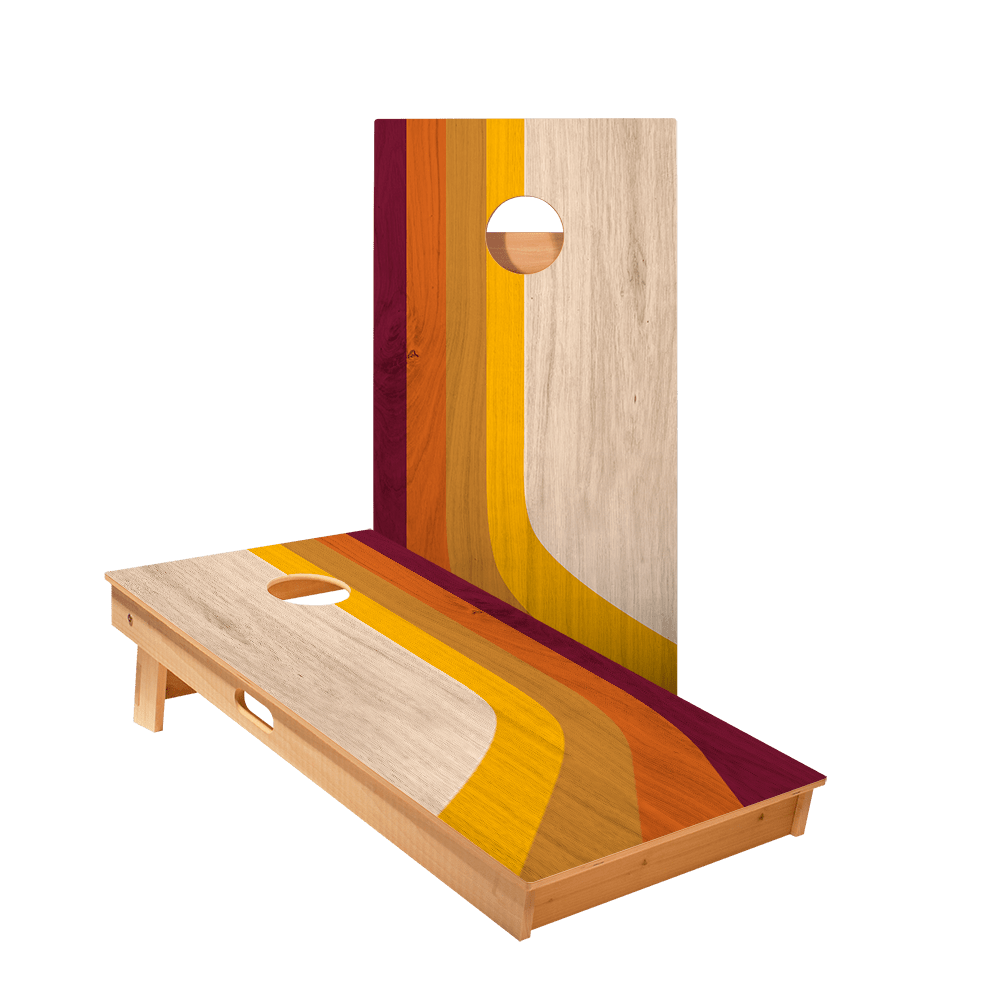 Swashed Stripes Star Cornhole Boards, - American Cornhole Association